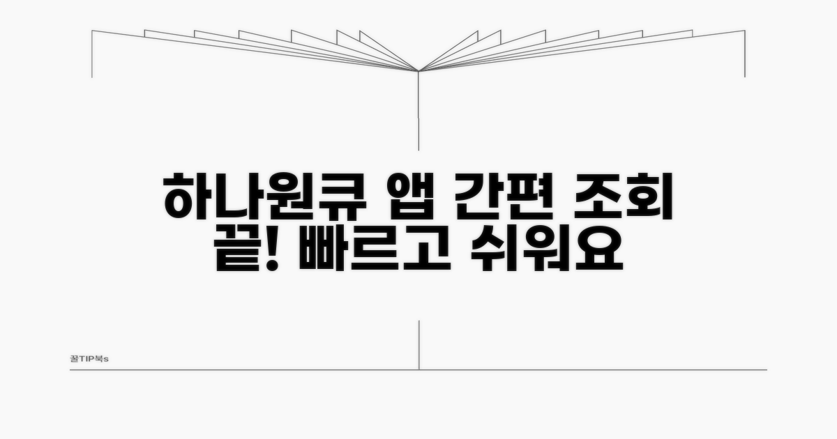 하나원큐 앱으로 간편 조회