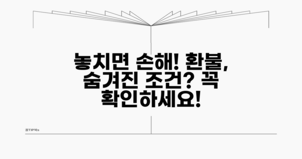 놓치기 쉬운 환불 제한 사항은?