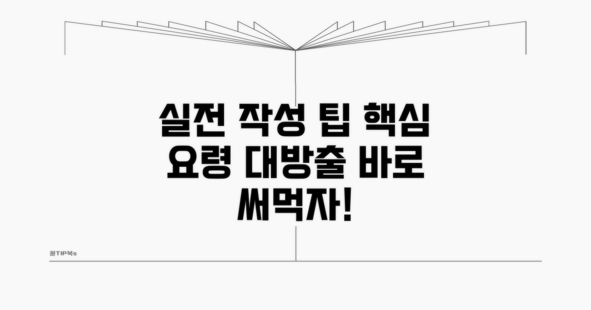 실전 작성 팁과 요령