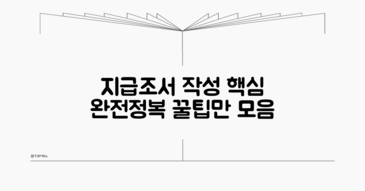 지급조서 서식 작성 핵심 요약