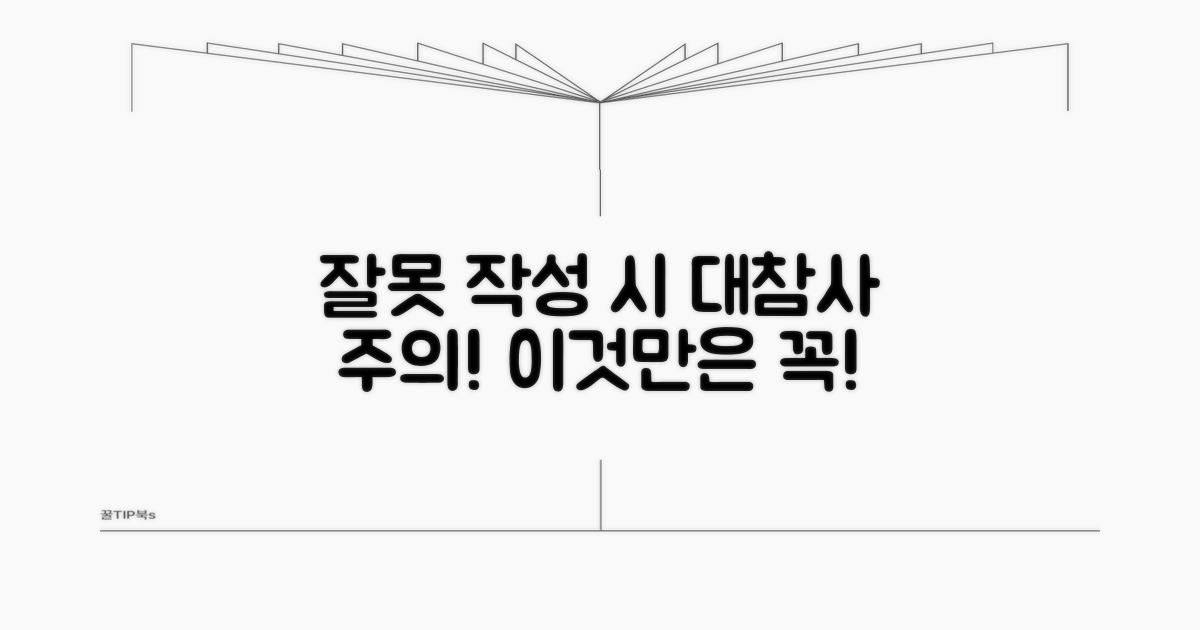 주의사항과 잘못 작성하면?