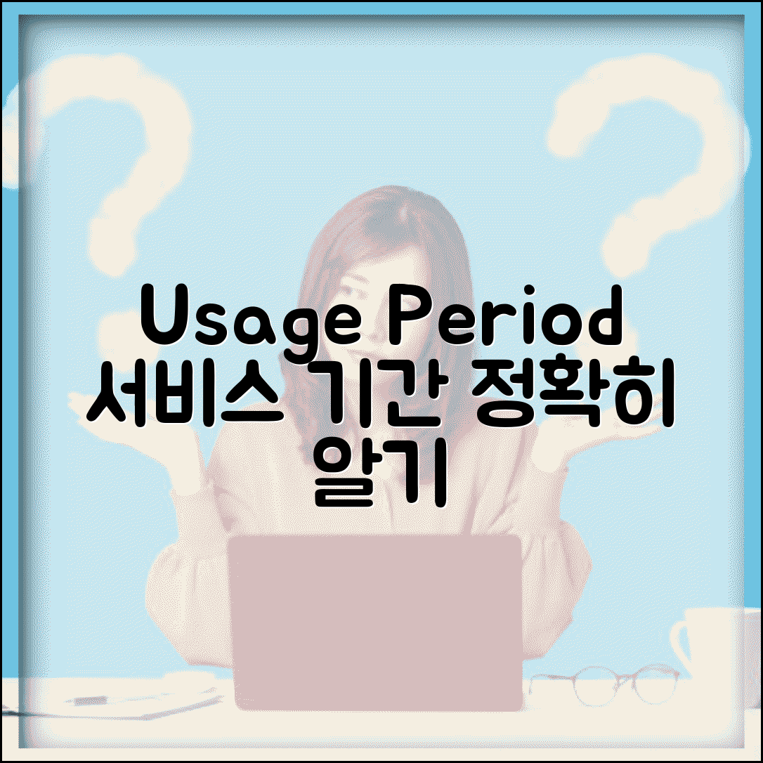 이용기간 영어로 표현 | usage period service period 용어정리