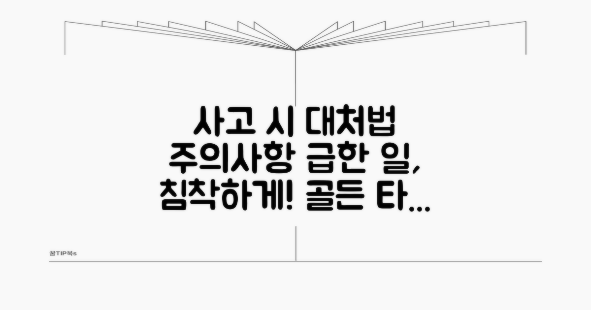 사고 발생 시 대처법과 주의사항