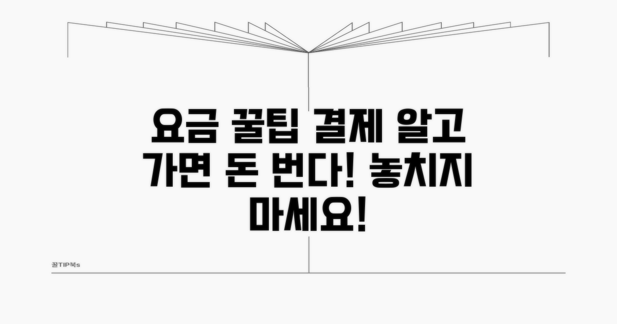 요금 정보와 결제 팁