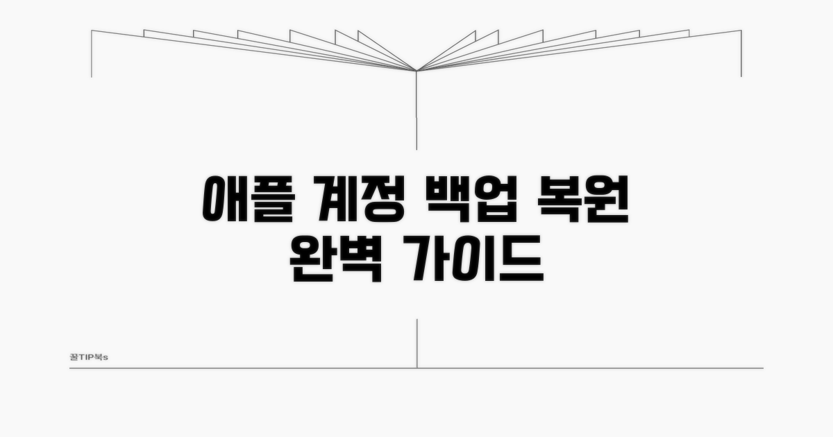 애플 계정 자료, 백업과 복원 완벽 가이드