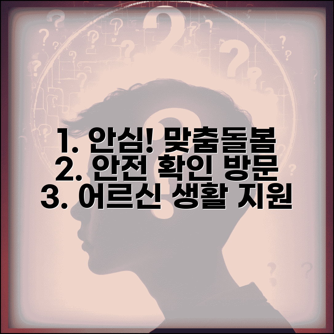 노인맞춤돌봄서비스 어르신 생활 지원 | 개별 맞춤 돌봄 계획 수립하고 안전 확인 방문 서비스