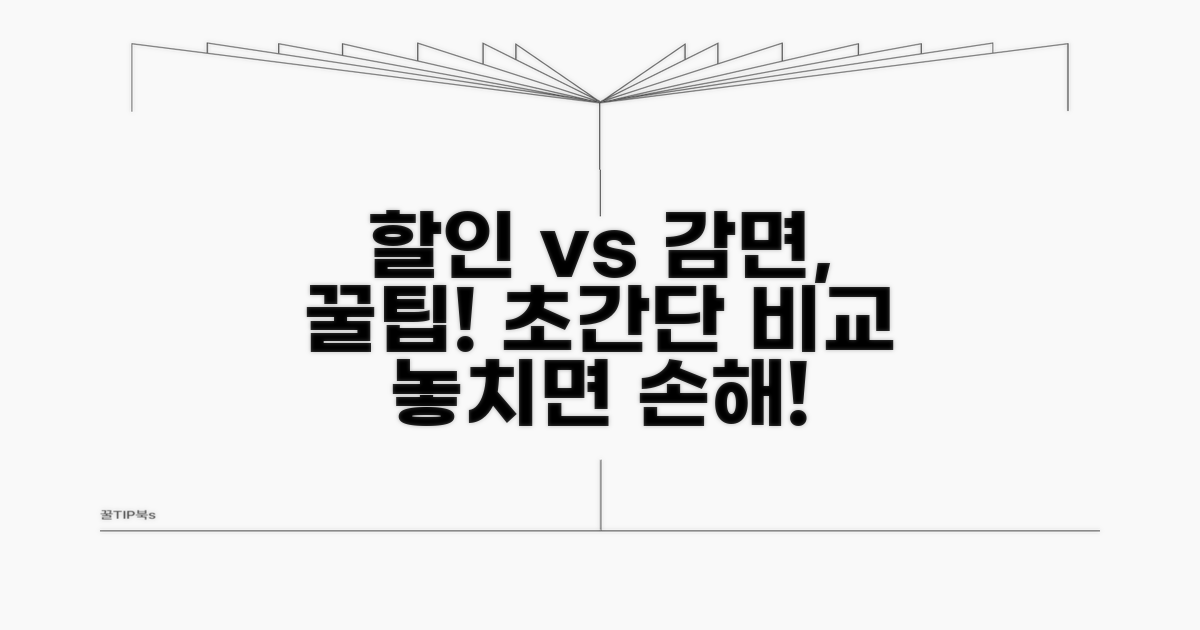 할인 vs 감면, 똑똑하게 비교하기