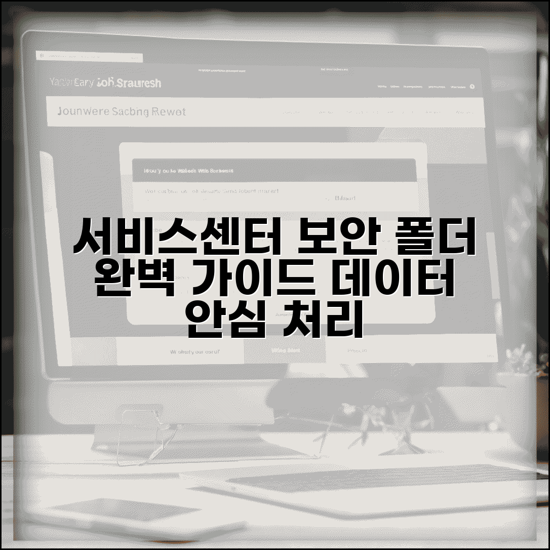 서비스센터 보안폴더 데이터 처리 | 서비스센터 보안폴더 완벽 가이드
