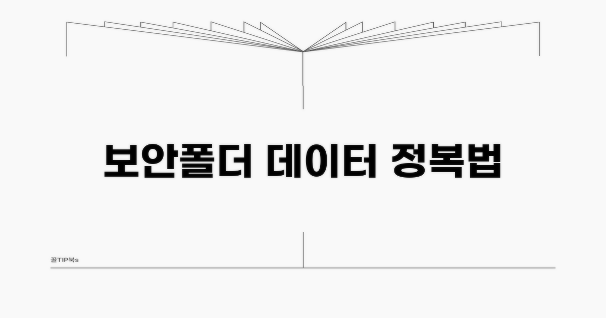 보안폴더 데이터 처리 방법