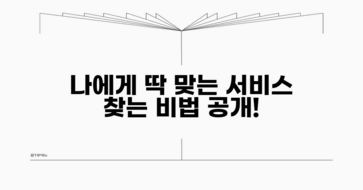 나에게 딱 맞는 서비스 찾는 법