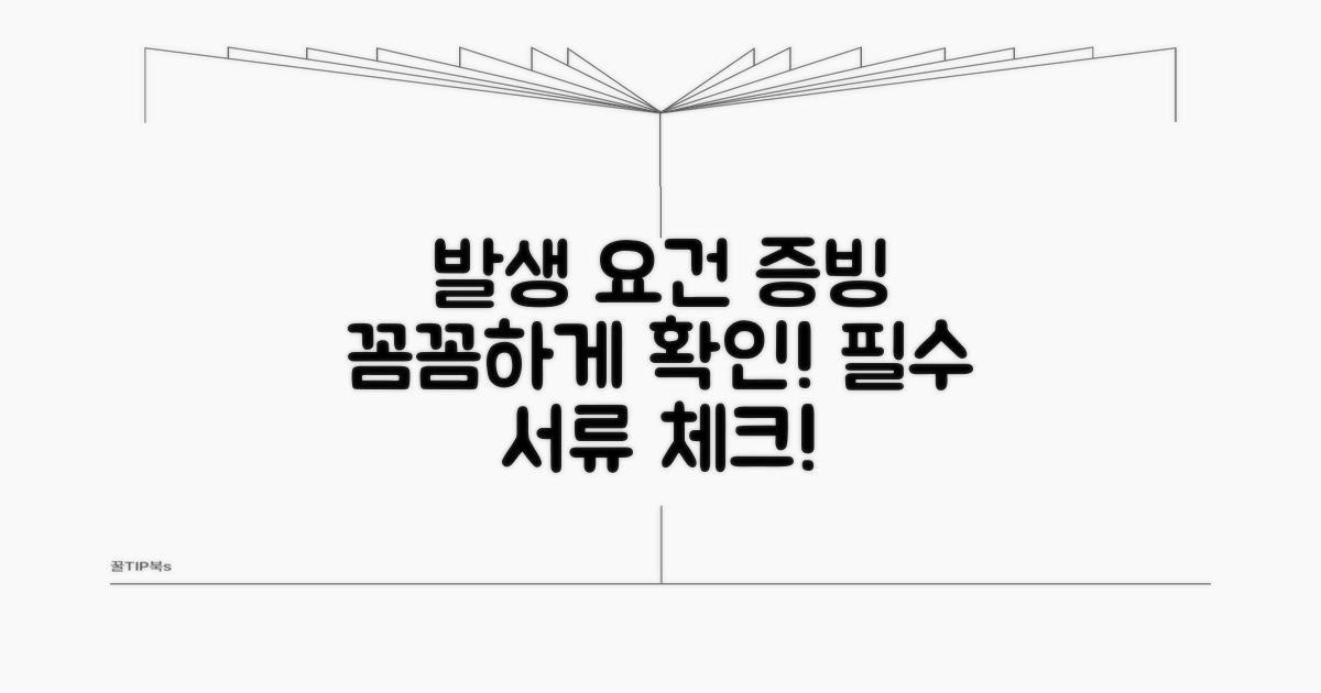 발생 요건과 증빙 서류 확인