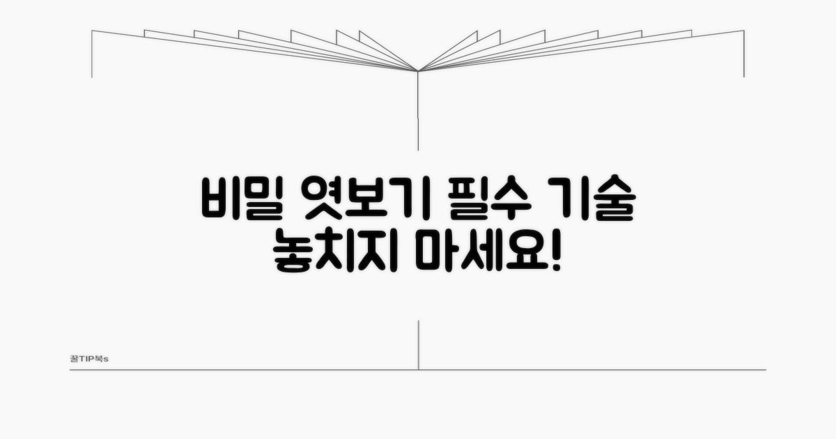 몰래보기 가능한 기술과 방법