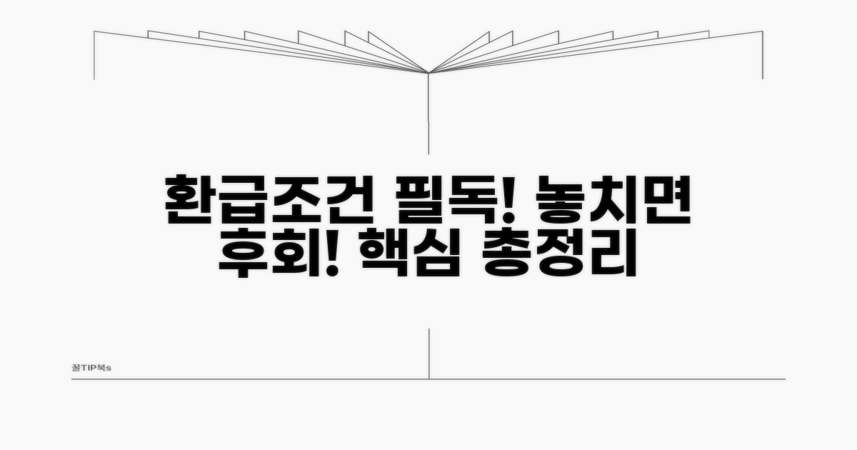 환급 조건과 필수 확인 사항