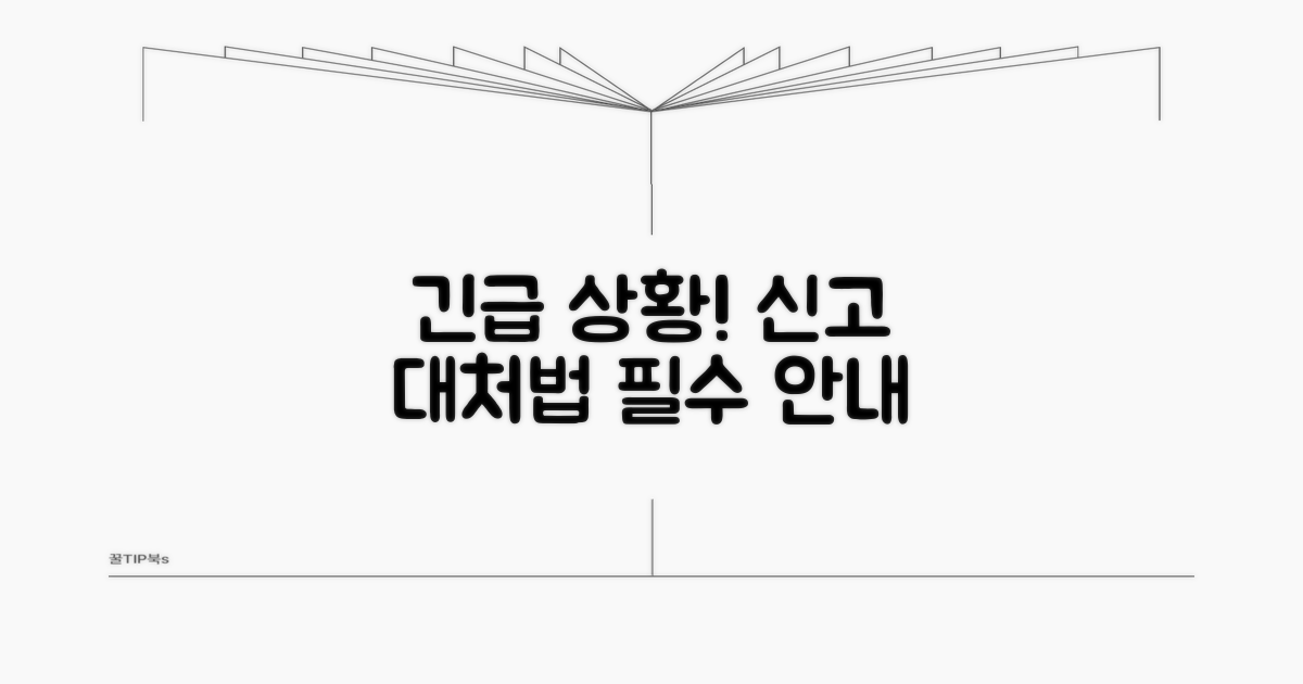 긴급 상황 시 신고 및 대처 방법