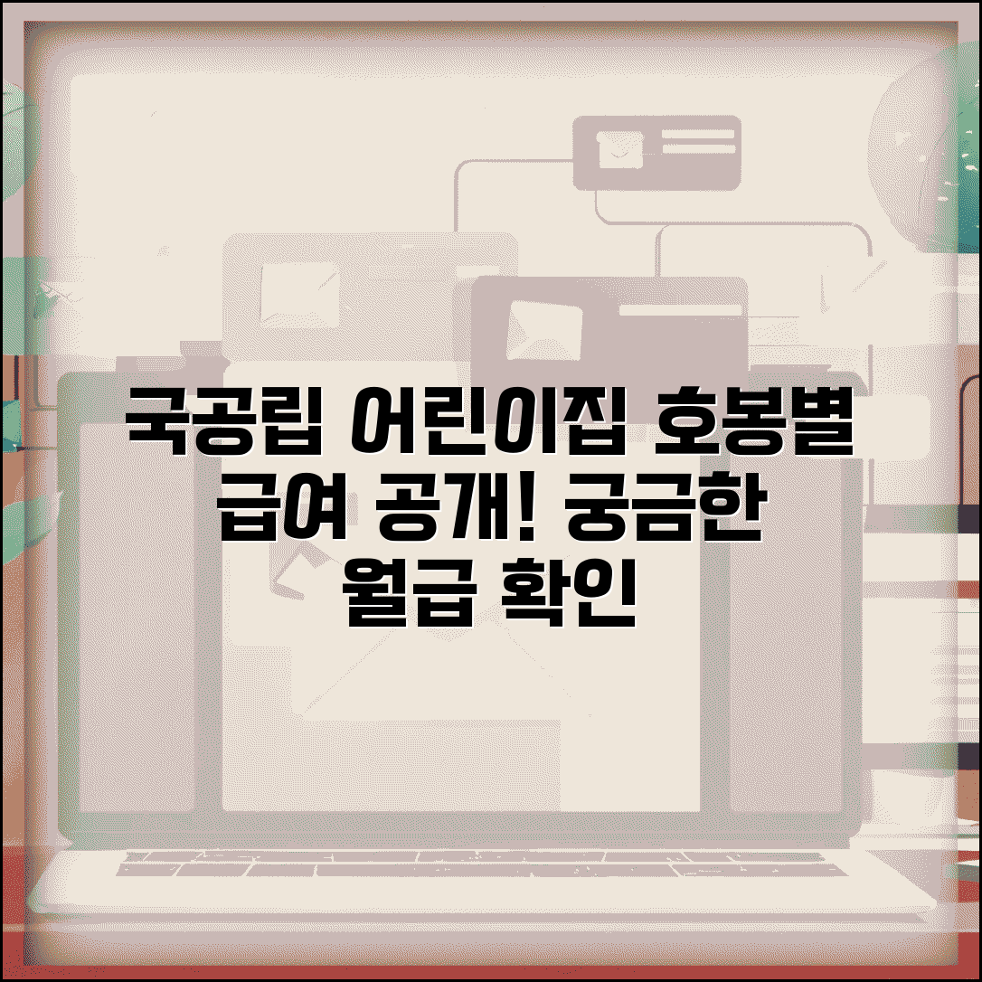 국공립어린이집 호봉표 급여 | 국공립 보육시설 종사자 호봉별 급여 기준