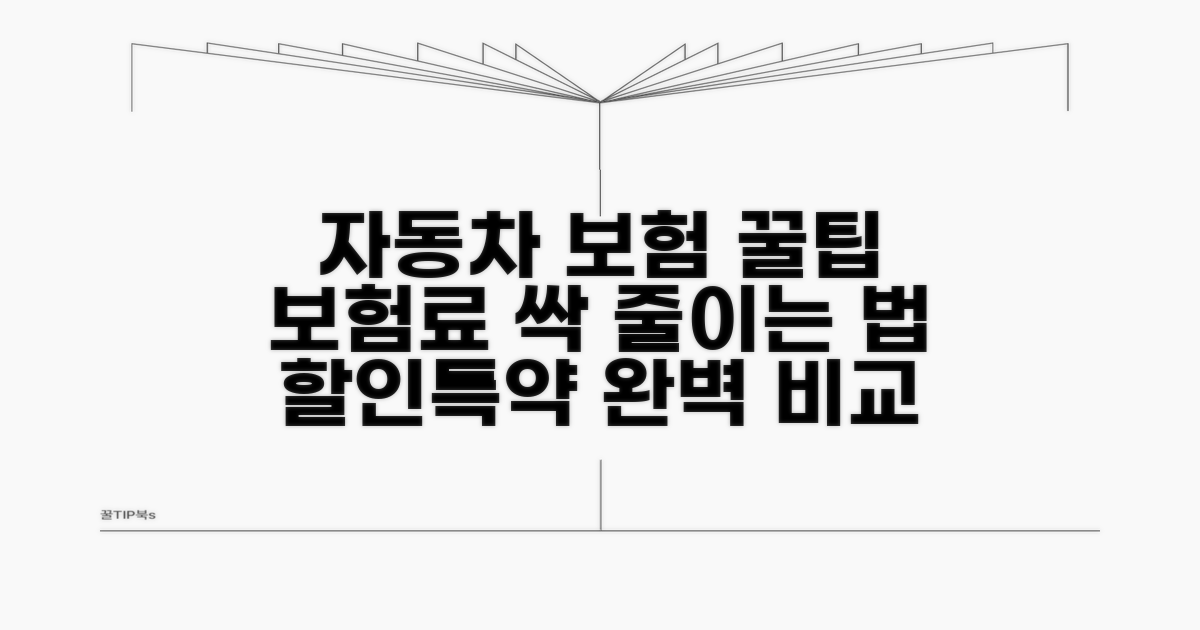 자동차 보험 비교 | 보험료 절약하는 현명한 선택법 | 특약 선택부터 할인 혜택까지