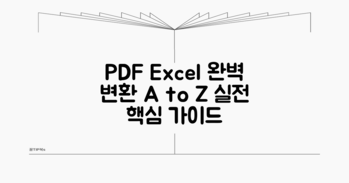 실전! PDF 엑셀 변환 완벽 가이드