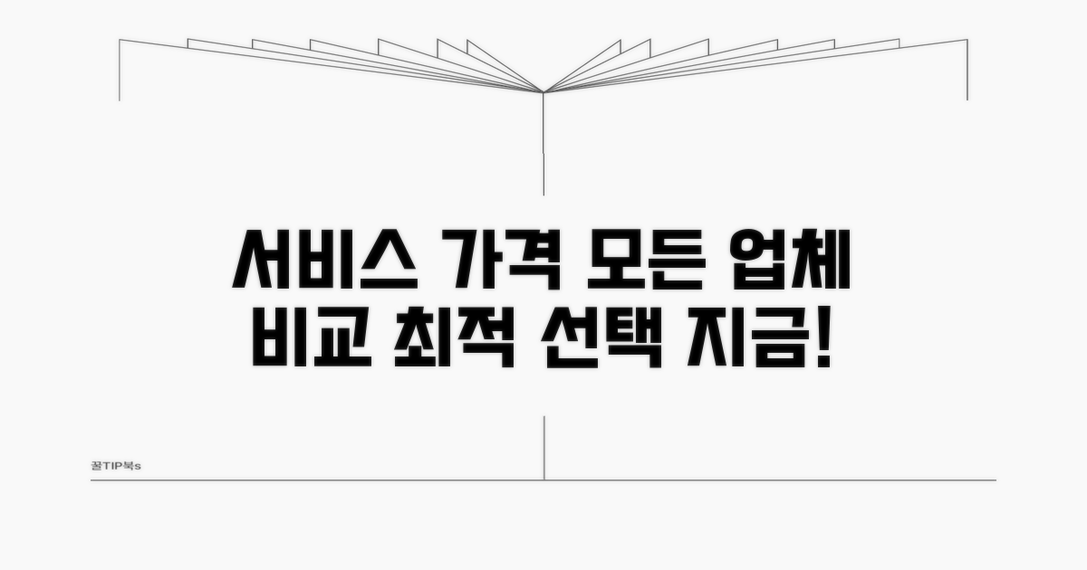 업체별 서비스와 가격 비교