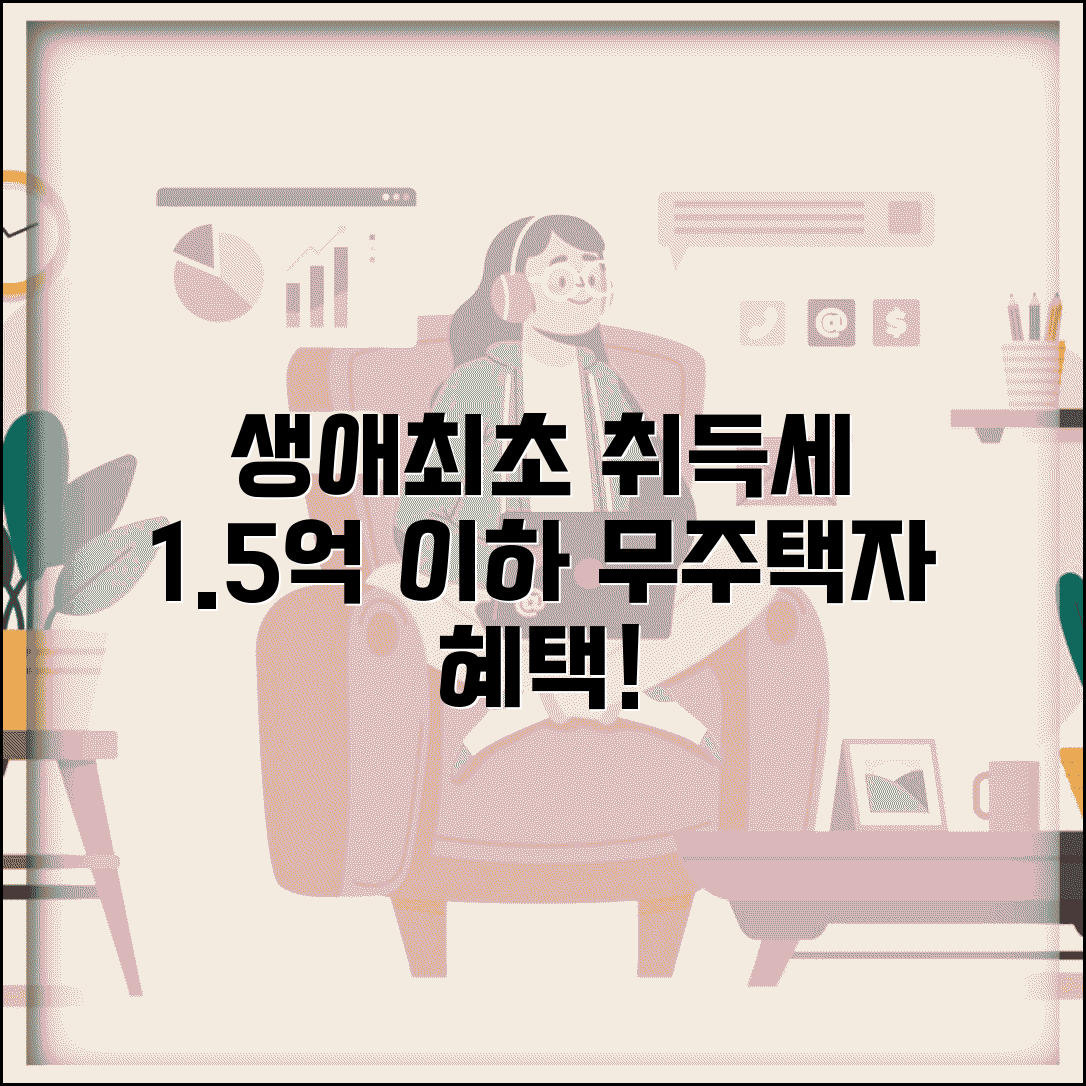 생애최초 취득세 감면조건 | 무주택자 주택구입 | 1억5천만원 이하 감면
