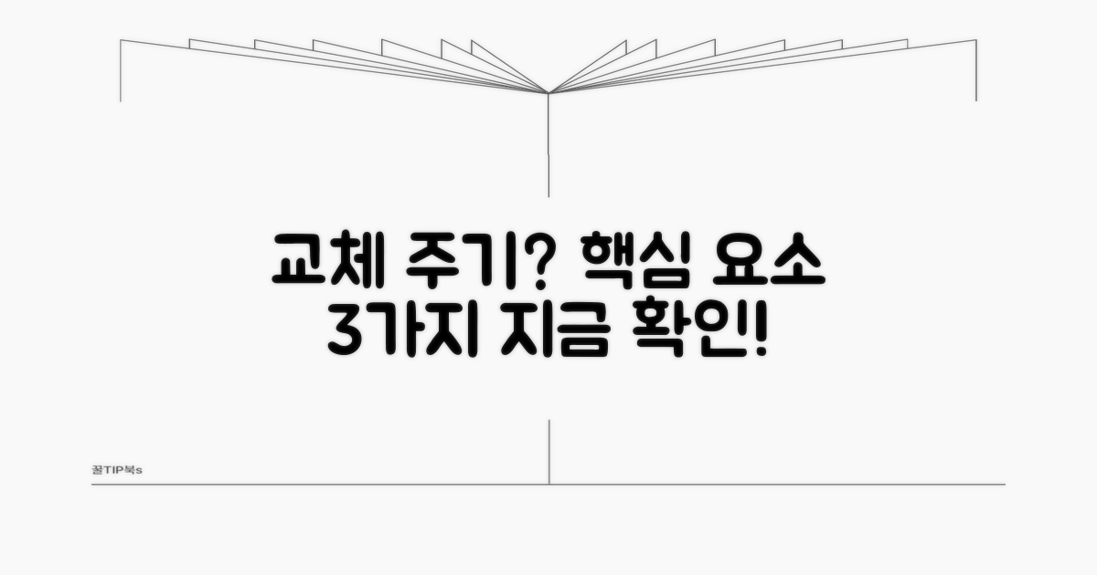 교체 주기 결정하는 핵심 요소들