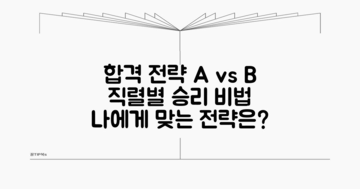 직렬별 합격 전략 비교