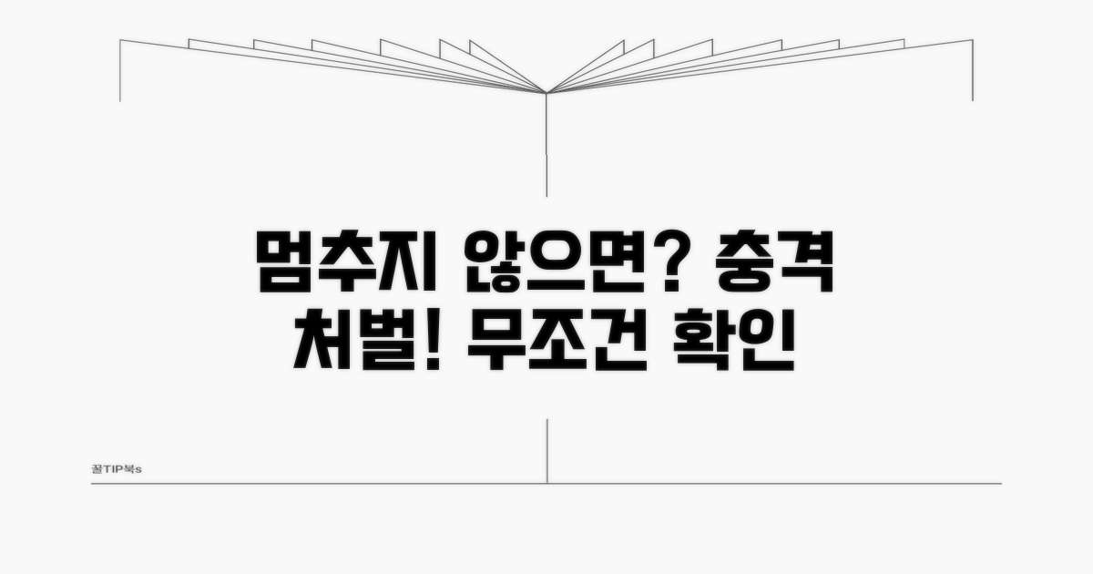 멈추지 않으면 어떤 처벌 받나요?