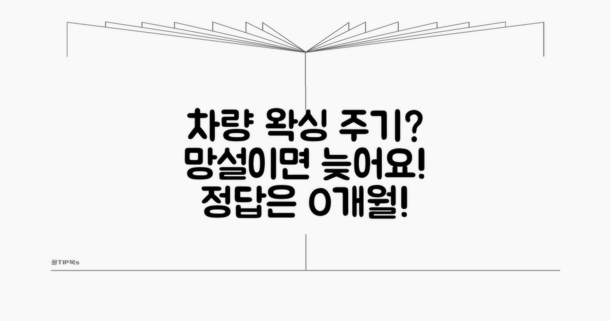 차량 왁스 주기, 몇 개월마다 해야 할까?