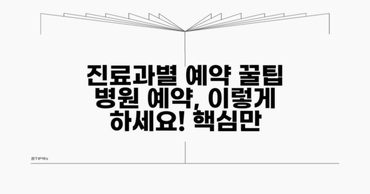 진료과별 예약 방법 살펴보기