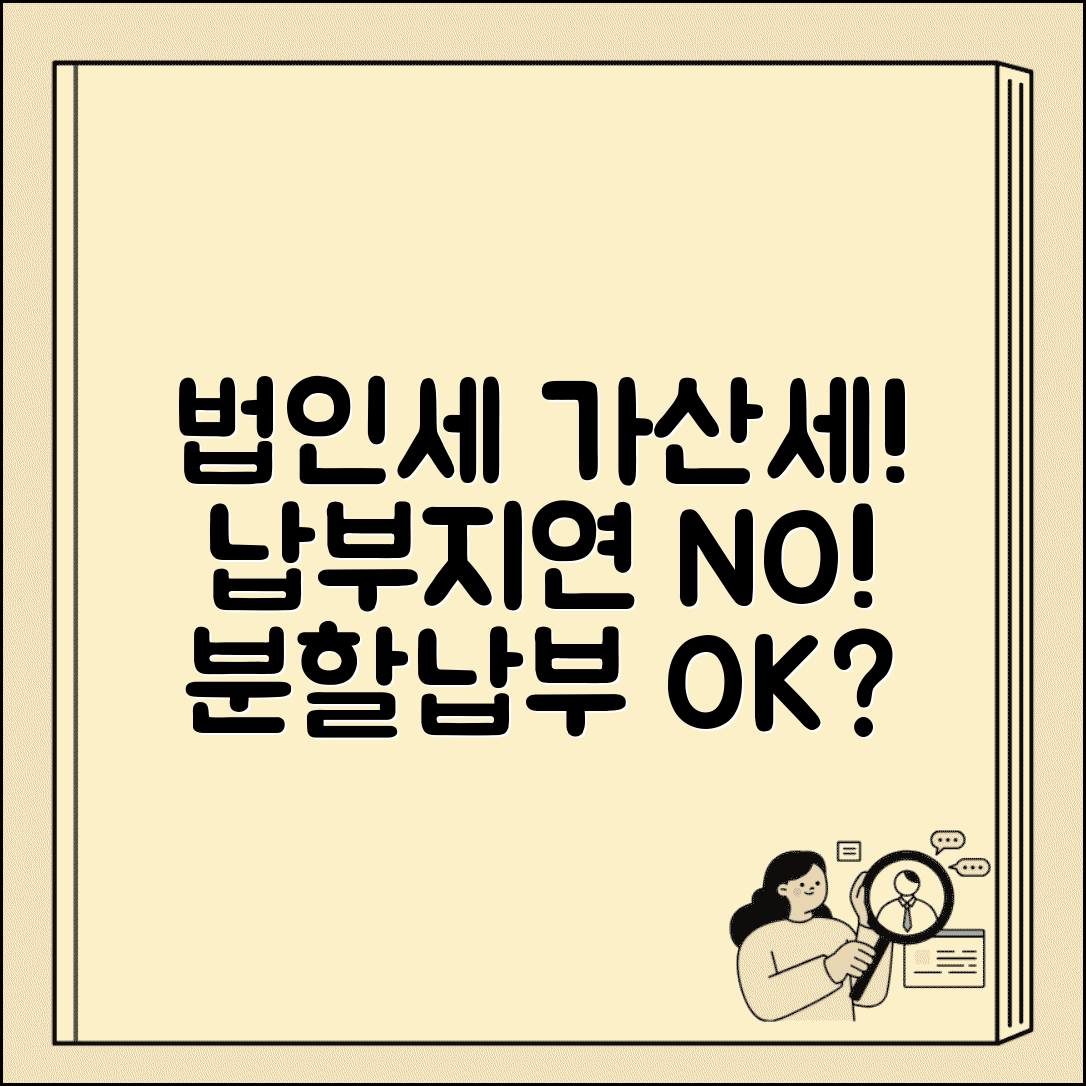 법인세 연체 가산세 | 법인세 납부지연 가산세와 분할납부 승인 조건