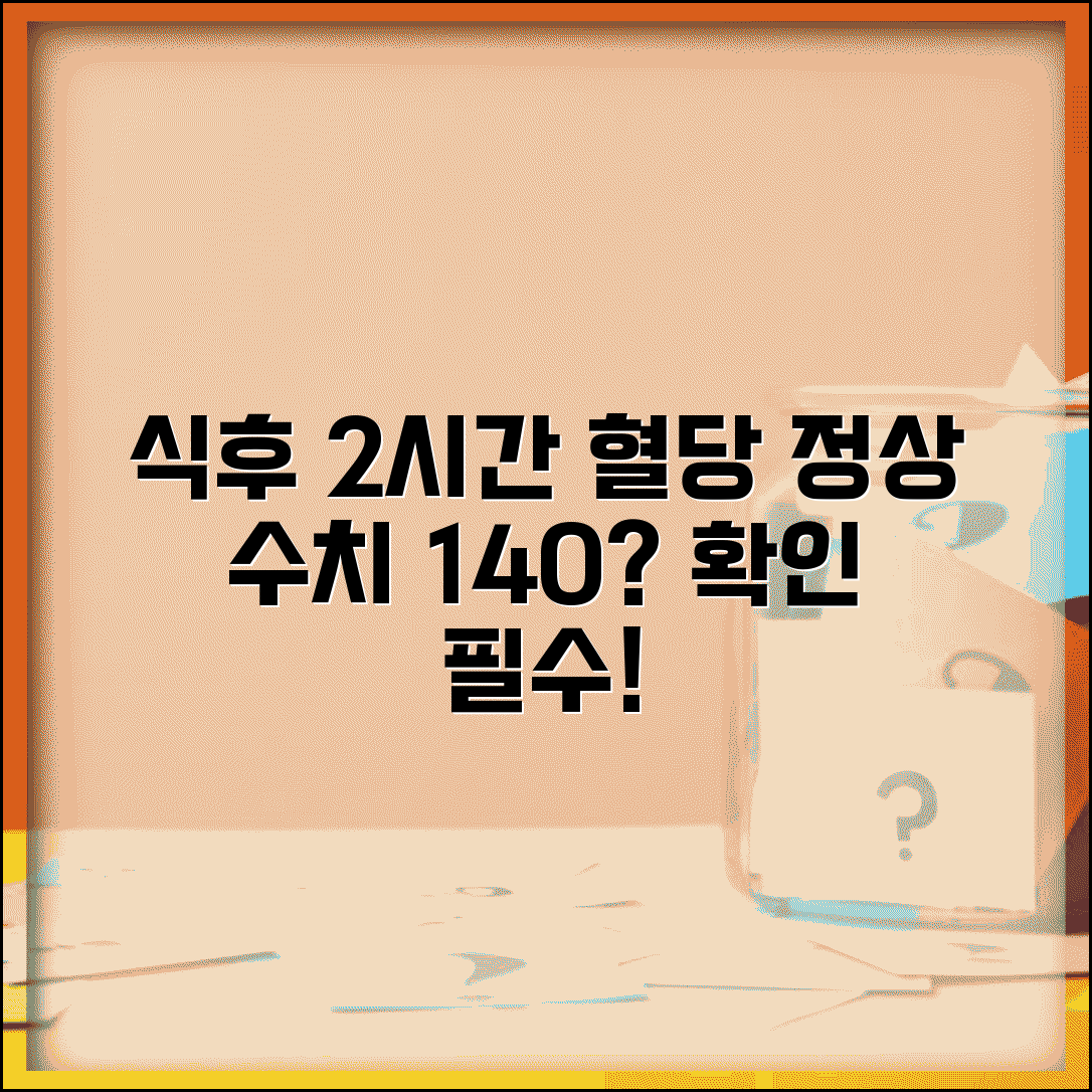 식후 2시간 혈당 정상 수치 | 식후 혈당 140 미만 정상