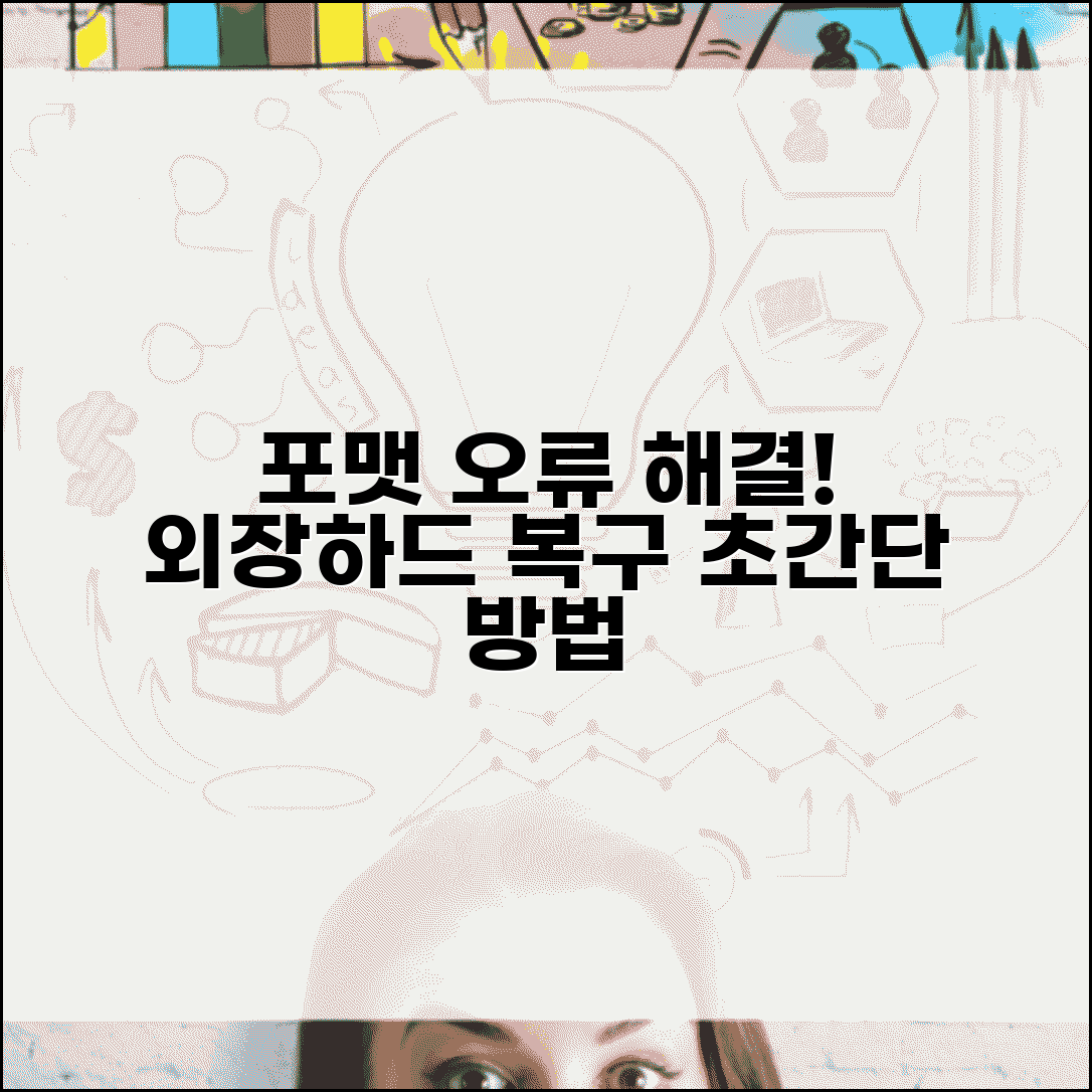 외장하드 포맷할 수 없습니다 오류 | 외장 하드 포맷 오류