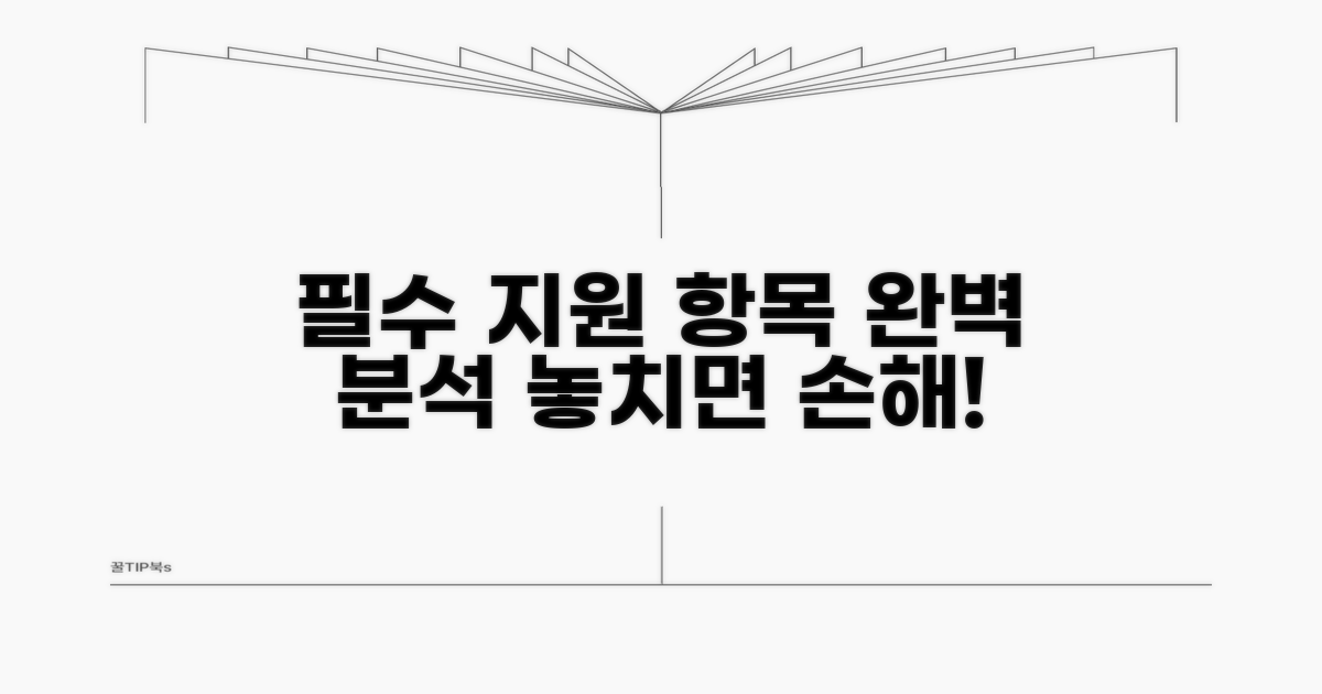 필수 지원 항목 상세 분석