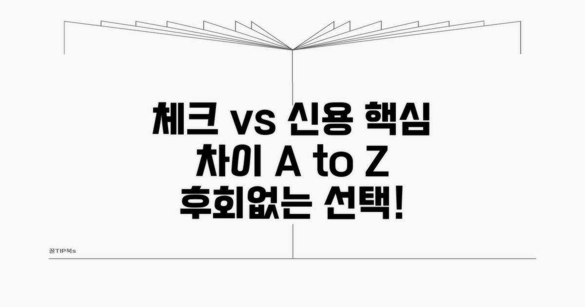 체크카드 신용카드 핵심 차이