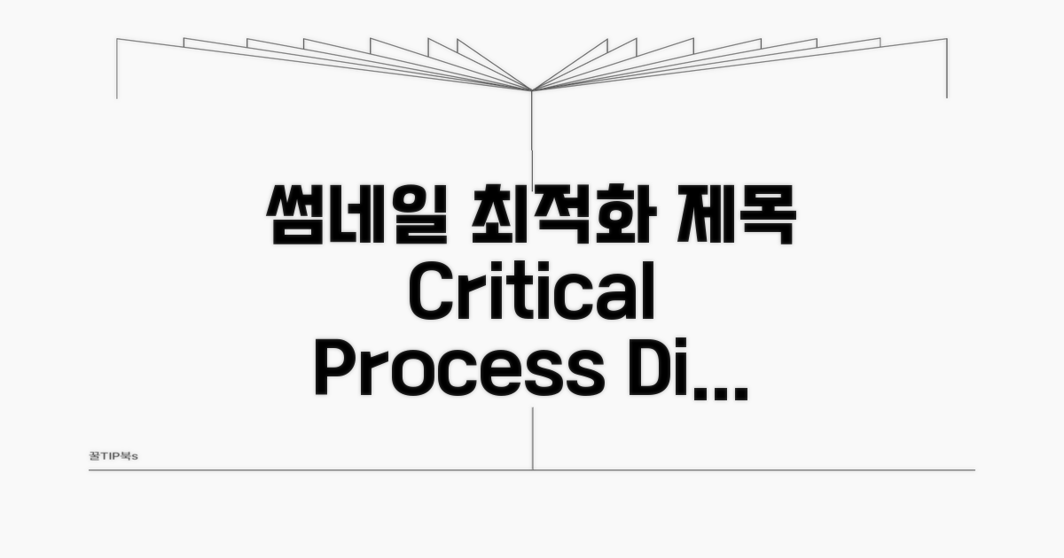 Critical Process Died 원인 분석