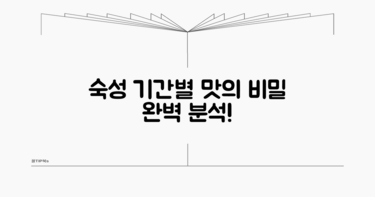 숙성 시간별 맛 비교 분석