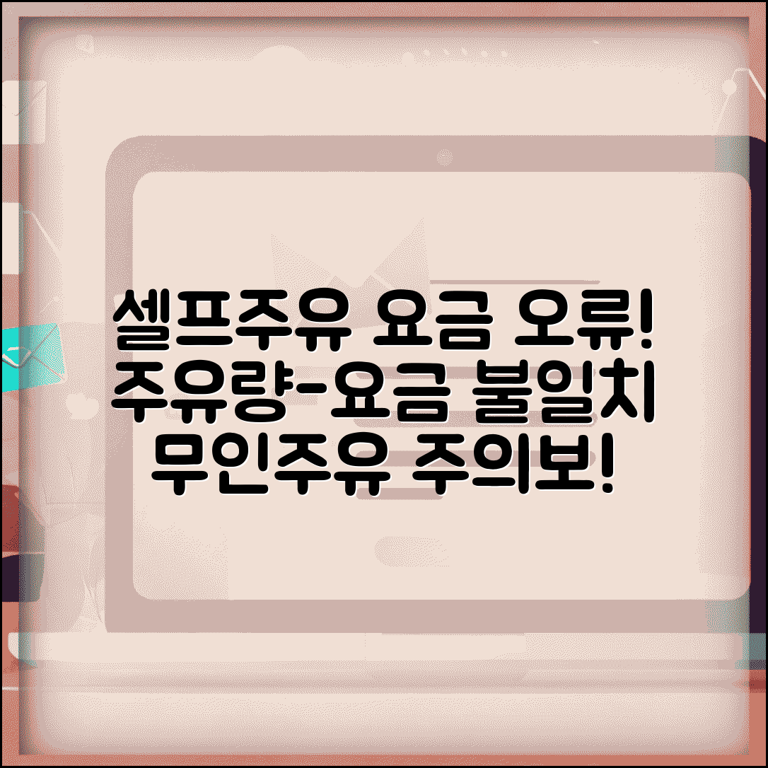 주유소 셀프주유 요금 오류 | 무인주유소 주유량과 요금 불일치