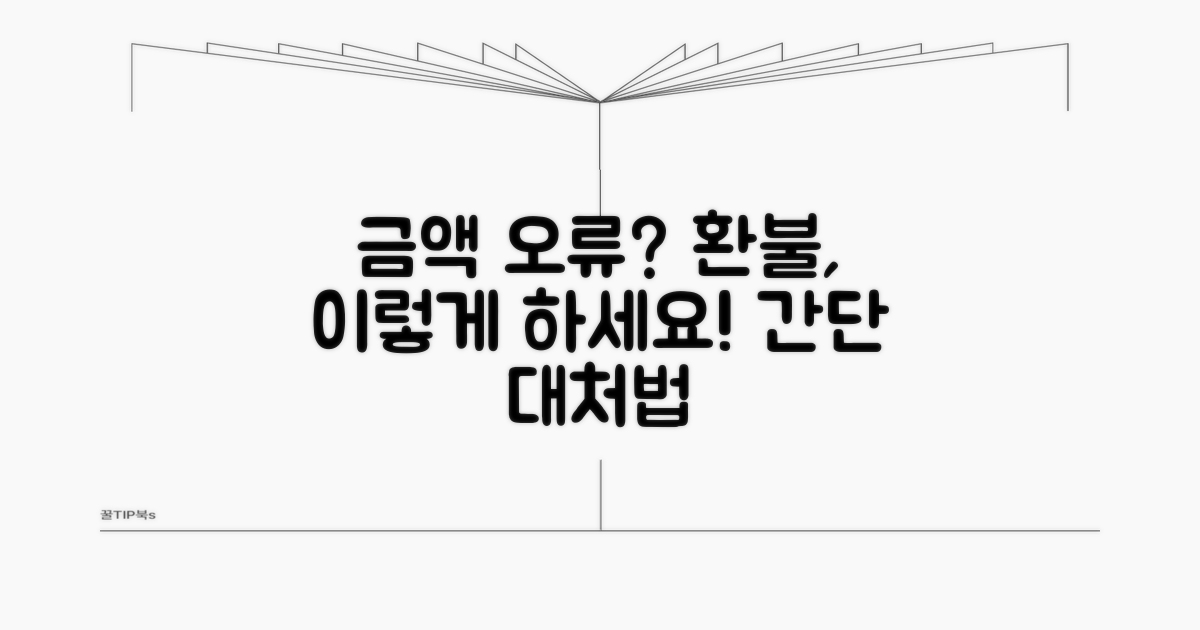 금액 오류 시 대처법과 환불 절차