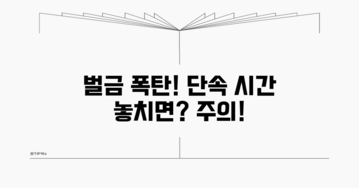 단속 시간 놓치면? 벌금 폭탄 주의