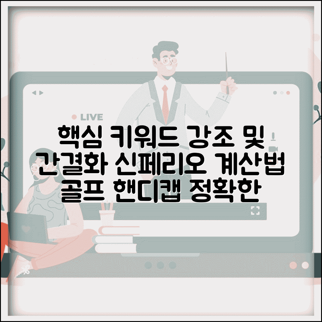 신페리오 방식 계산법 | 골프 핸디캡 계산 | 스코어 계산법