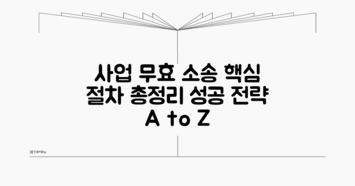 사업 추진 무효 소송 절차 안내