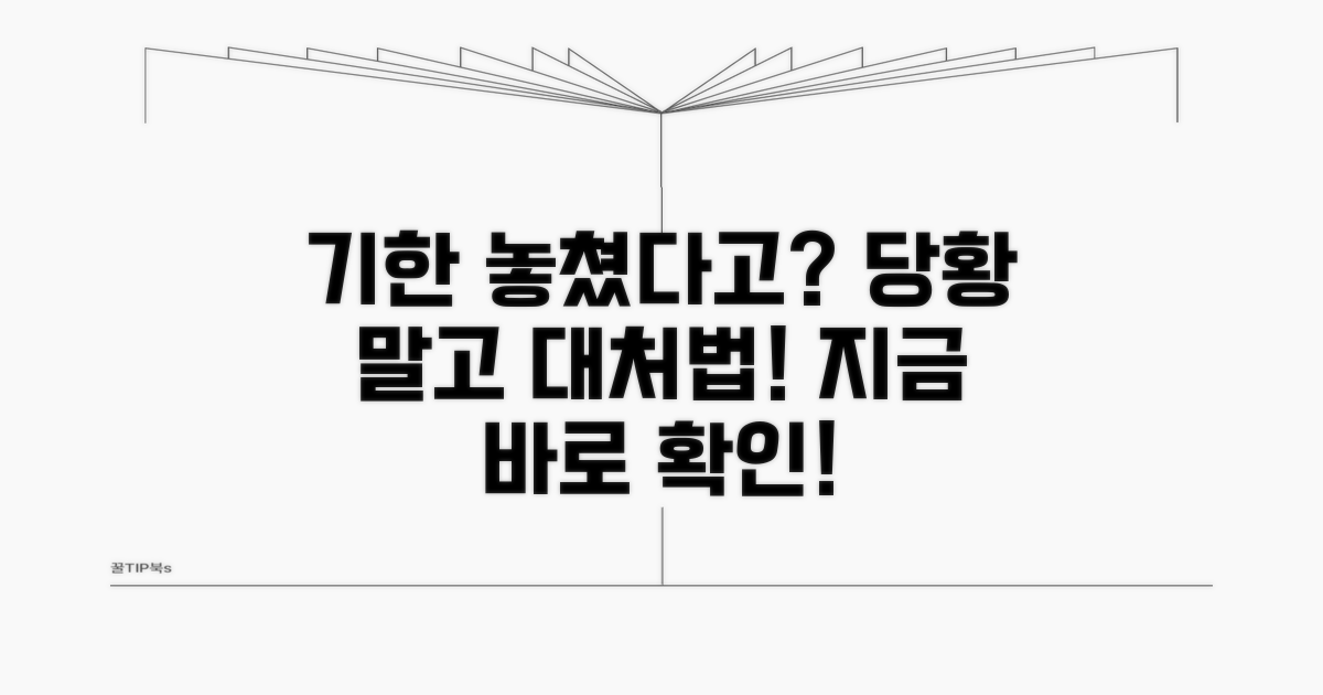 기한 놓쳤을 때 대처 방법은?