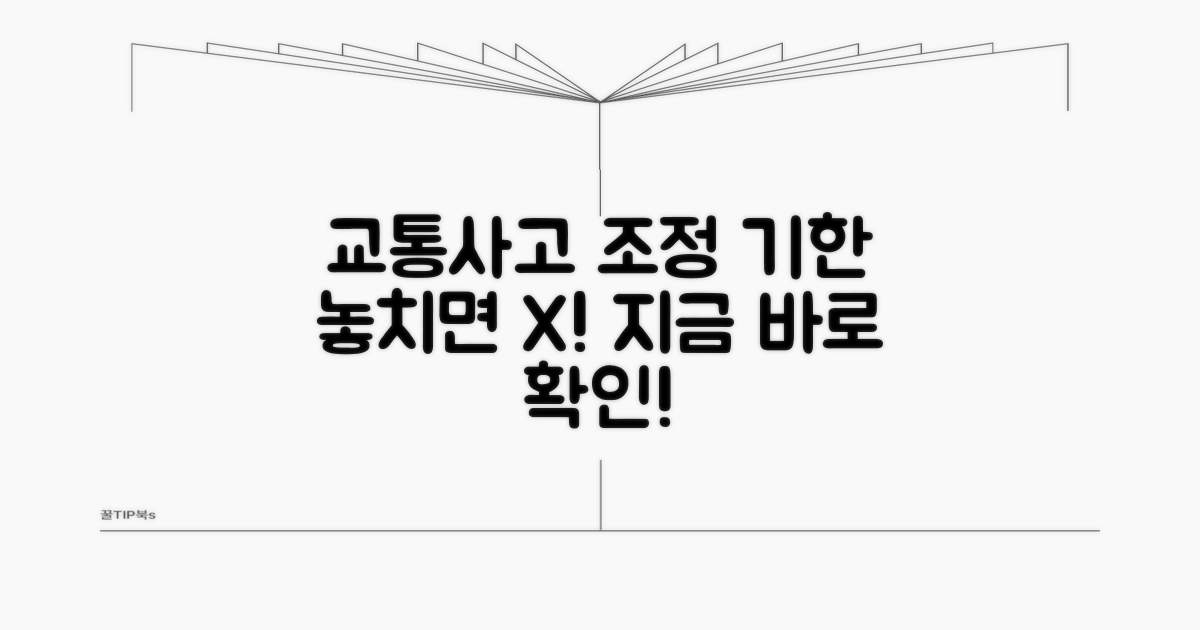 교통사고 조정 신청 기한 확인