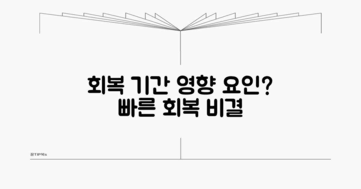 회복 기간, 무엇이 영향을 미칠까?