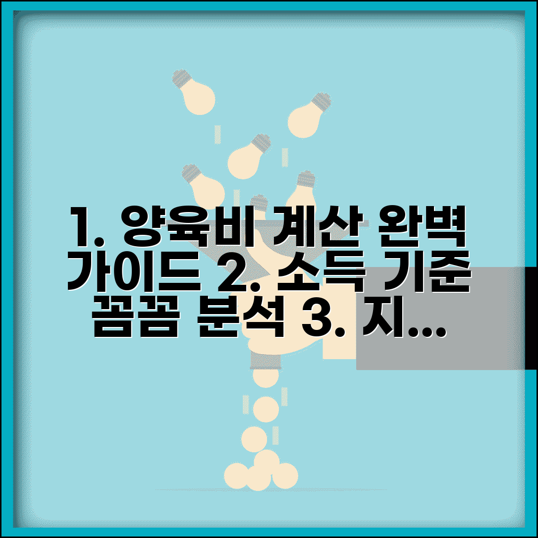 양육비 산정 기준 계산 | 자녀 양육비 계산 소득 기준