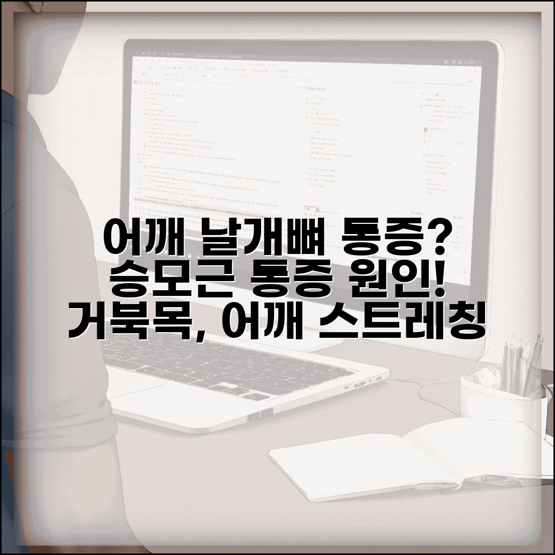 어깨 날개뼈 통증 | 승모근 통증 원인 | 거북목 어깨결림 스트레칭