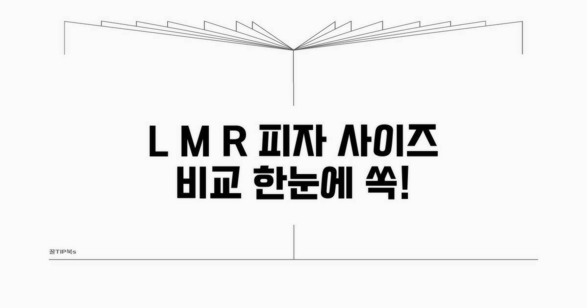L M R 피자 크기 비교 한눈에