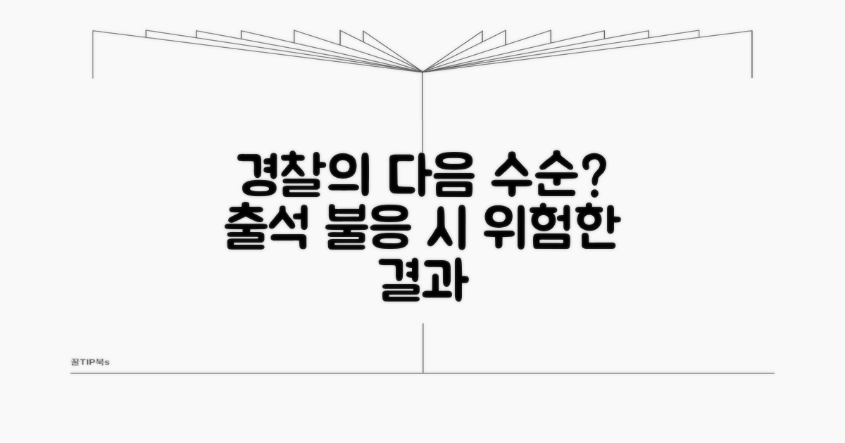 출석요구 불응, 경찰의 다음 수순