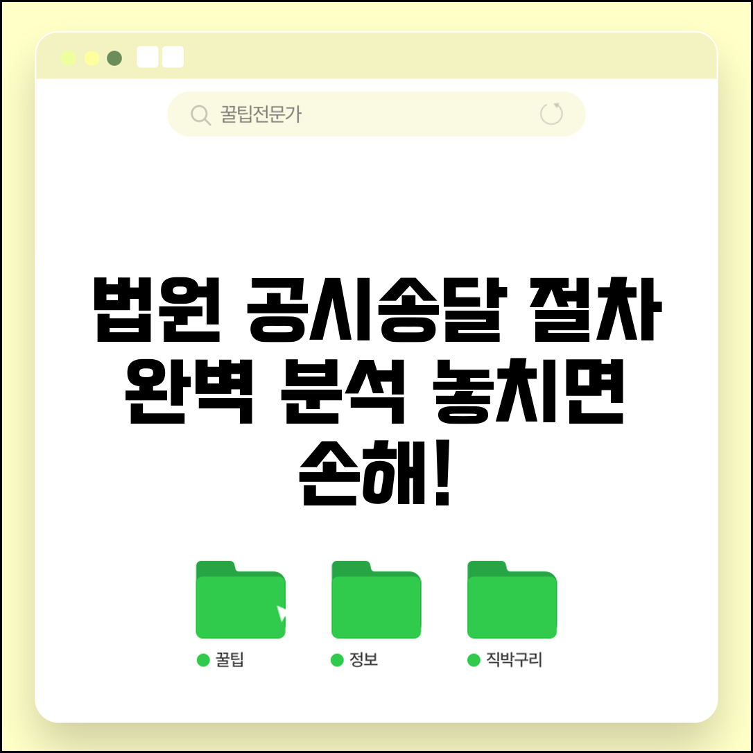 공시송달 명령 및 처분 | 법원 공시송달 절차 단계별 설명