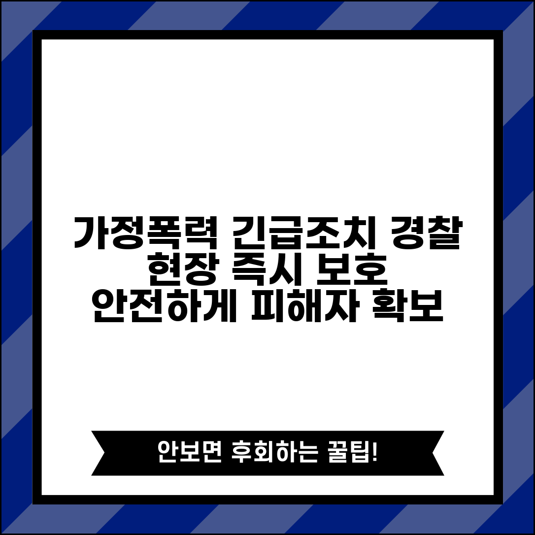 가정폭력 긴급임시조치 발령 | 경찰의 현장 응급보호 | 가해자 격리 조치 | 피해자 안전 확보