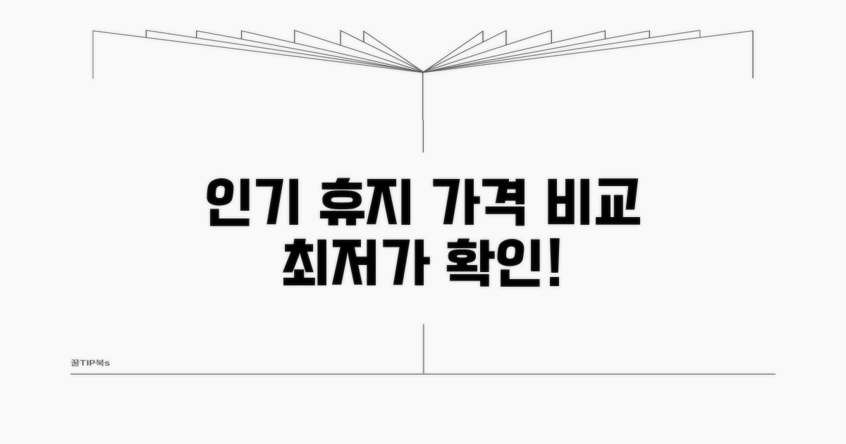 인기 휴지 브랜드별 가격 비교
